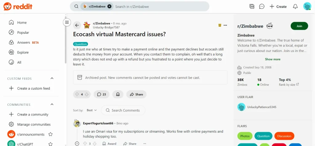 Reddit forum