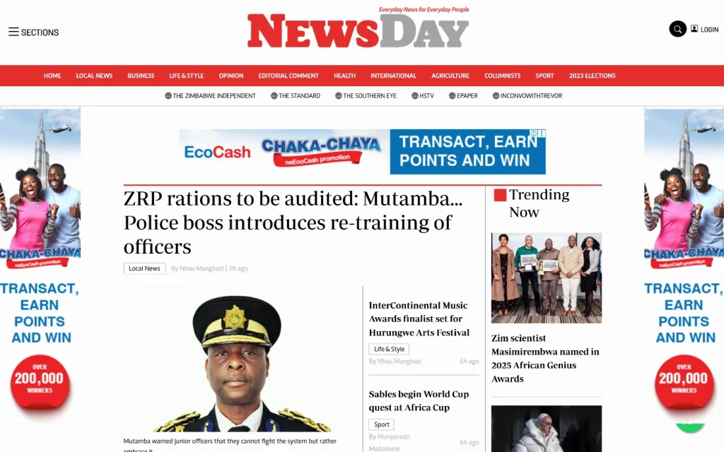 news website zimbabwe
