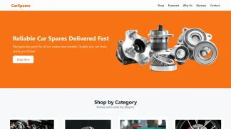 car spares website online store orange