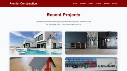 Clean Construction Company Website Dark Red - Image 3