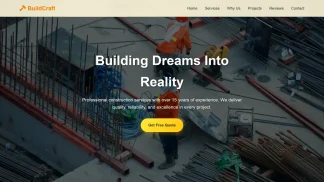 Construction website yellow