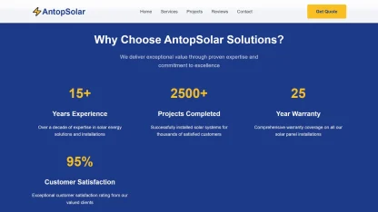 Solar company website blue yellow - Image 4