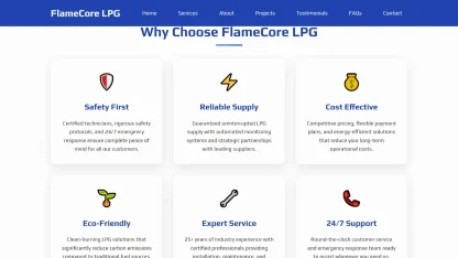 LPG Gas Company Website Blue - Image 3