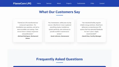 LPG Gas Company Website Blue - Image 5