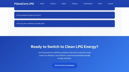 LPG Gas Company Website Blue - Image 6