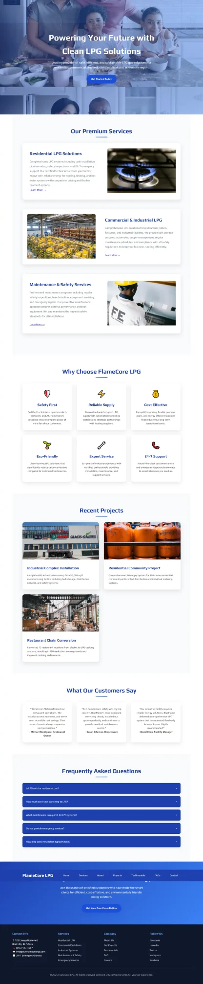 LPG Gas Company Website Blue - Image 7