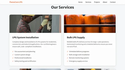 LPG Gas Company Website Orange - Image 2