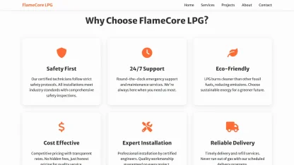 LPG Gas Company Website Orange - Image 3