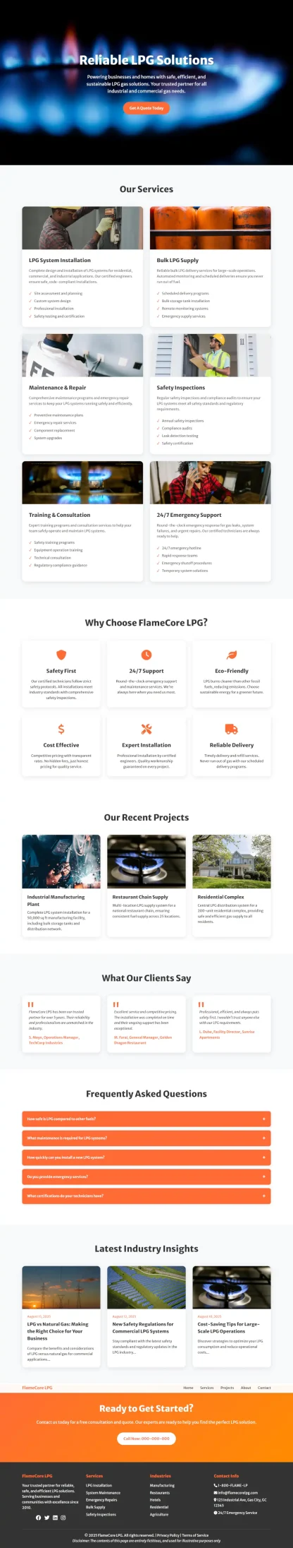 LPG Gas Company Website Orange - Image 6