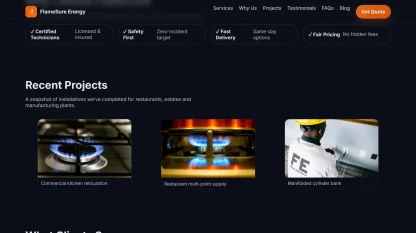 LPG Gas Company Website Dark - Image 3