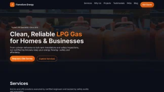 LPG Gas Company Website Dark
