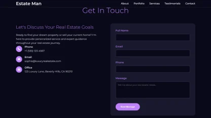 Real Estate Portfolio Dark Purple Elegant - Image 6
