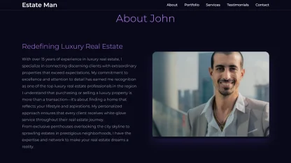 Real Estate Portfolio Dark Purple Elegant - Image 2