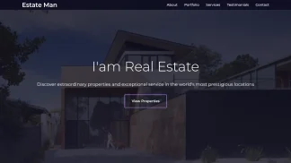 Real Estate Portfolio Dark Purple Elegant