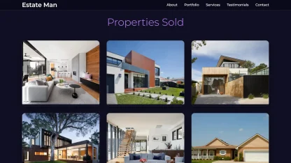 Real Estate Portfolio Dark Purple Elegant - Image 3