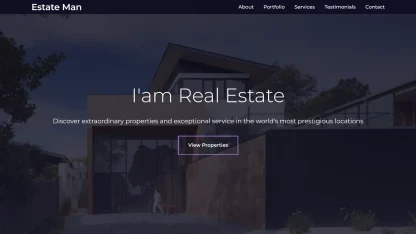 Real Estate Portfolio Dark Purple Elegant