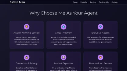 Real Estate Portfolio Dark Purple Elegant - Image 5
