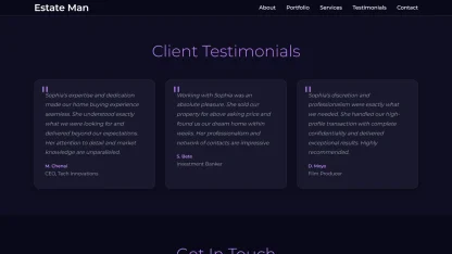 Real Estate Portfolio Dark Purple Elegant - Image 4