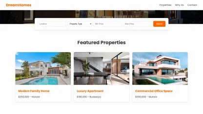 Real Estate Website Orange with Property Listings - Image 2