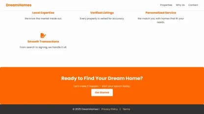 Real Estate Website Orange with Property Listings - Image 4