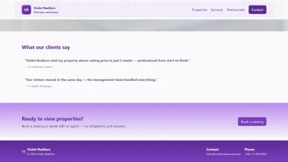 Real Estate Website Purple with Property Listings - Image 4