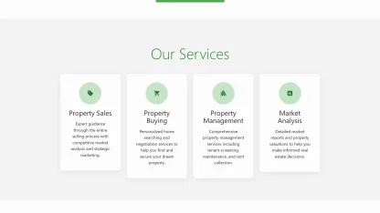 Real Estate Website Green Material Design with Property Listings - Image 3