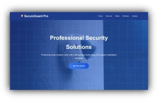 Security services website blue