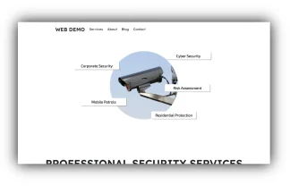 Security services website clean
