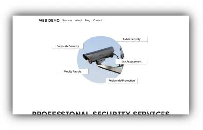 Security services website clean