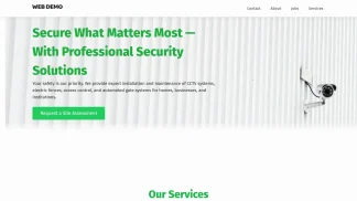 Security services website green dynamic