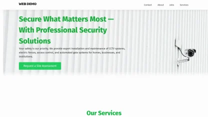 Security services website green dynamic