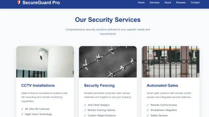 Security services website blue - Image 2