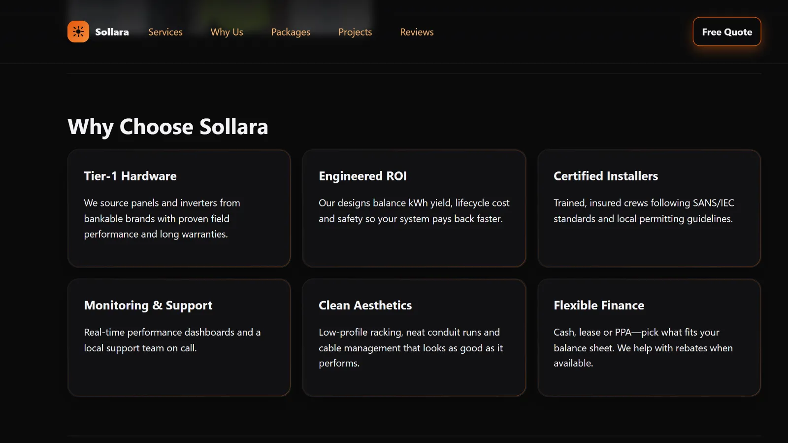 Solar Company Website Dark Orange - Image 7