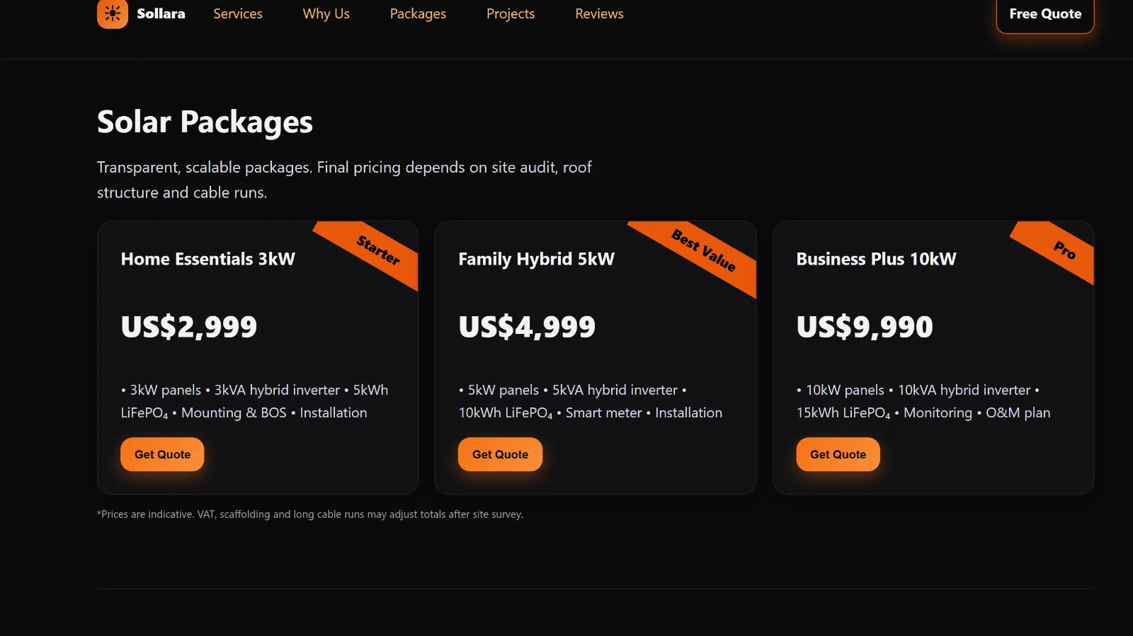 Solar Company Website Dark Orange - Image 5