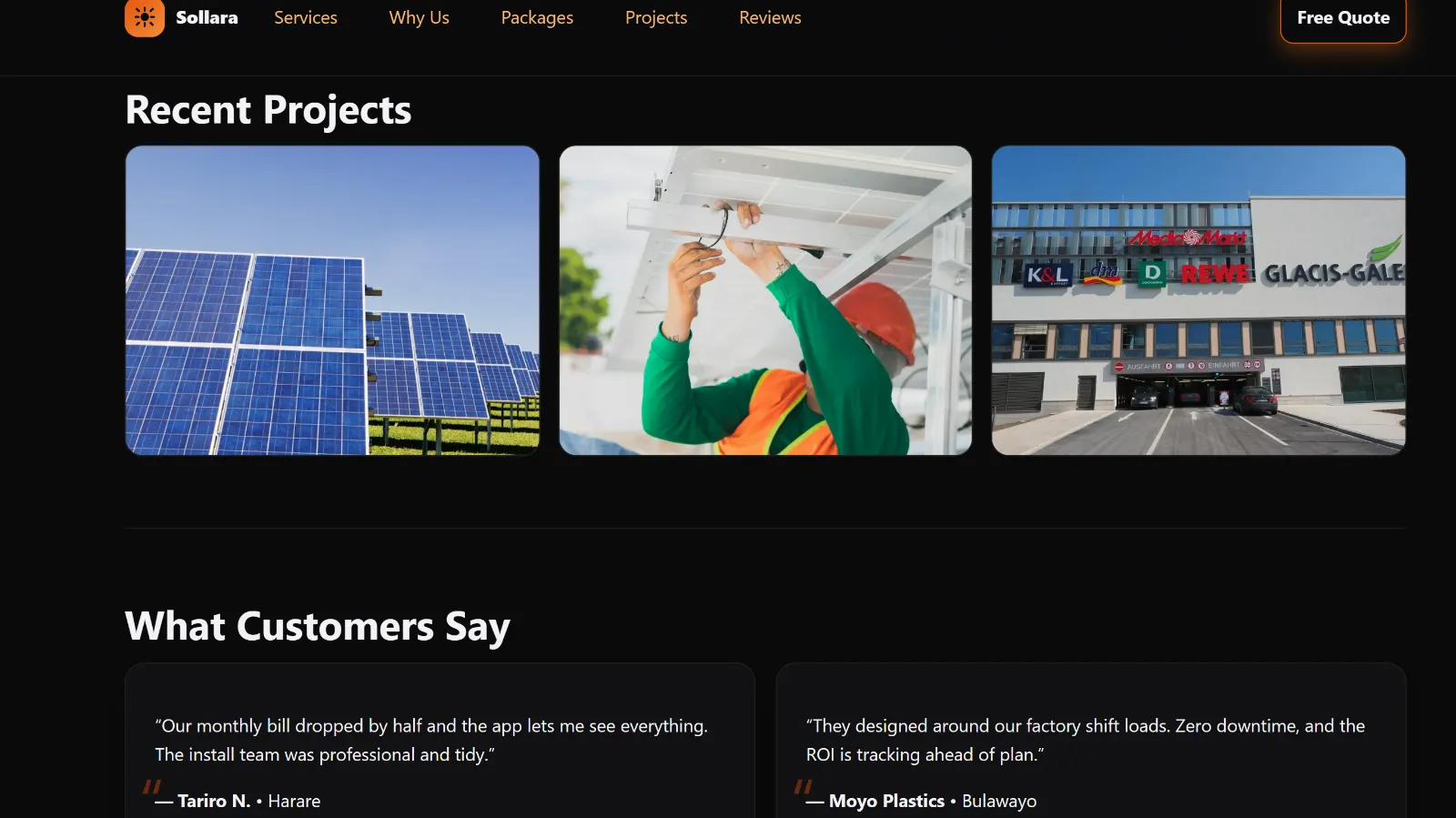 Solar Company Website Dark Orange - Image 4