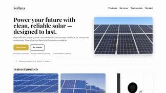 Solar Online Store Website Gold