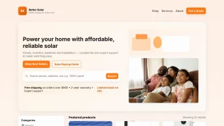 Solar Online Store Website Orange