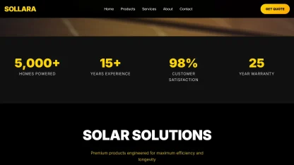 Solar Company Website Dark Gold - Image 2