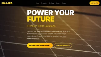 Solar Company Website Dark Gold