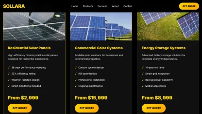 Solar Company Website Dark Gold - Image 3