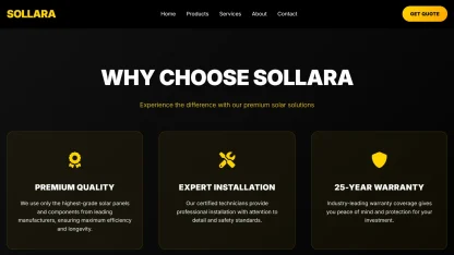 Solar Company Website Dark Gold - Image 4
