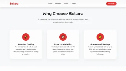 Solar Company Website Red Minimalist - Image 2