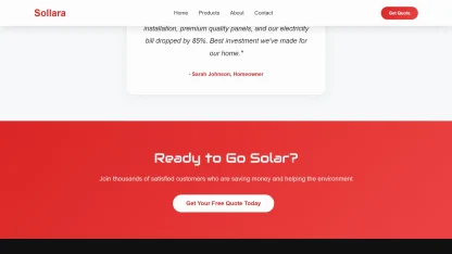 Solar Company Website Red Minimalist - Image 4