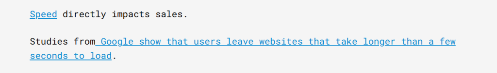 Internal linking example