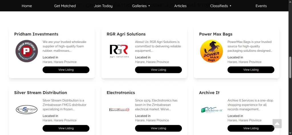 zim yellow local listings